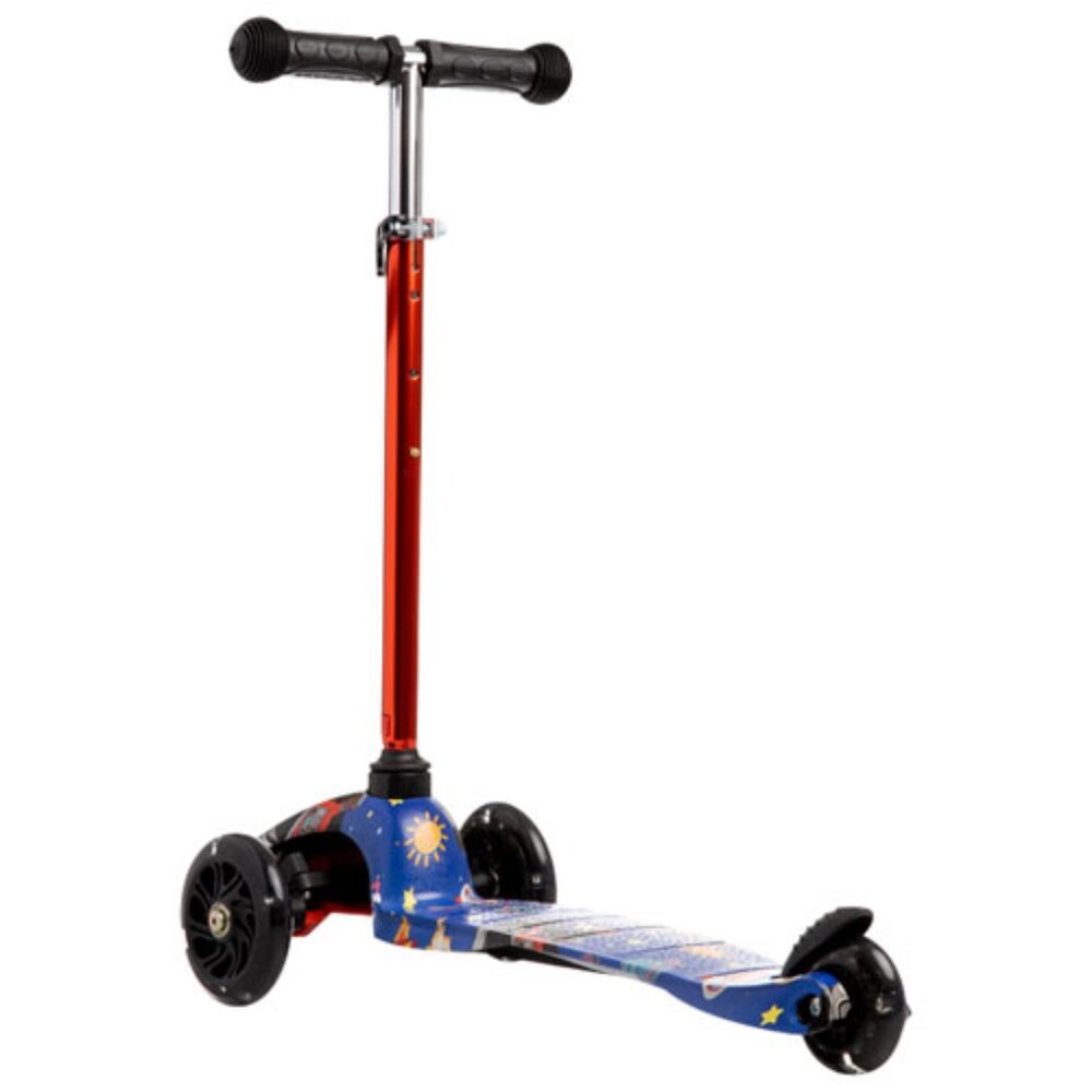 Rugged Racers Kids Scooter With Spaceship Print Design